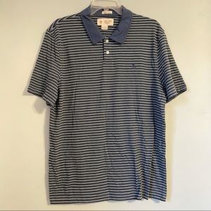 Original Penguin Navy Striped Polo Shirt